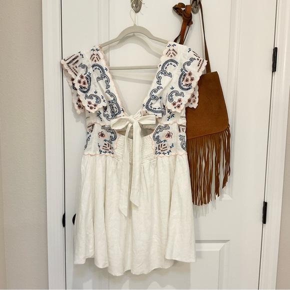 Free People Rambling Roads Mini Dress Size Medium - Picture 4 of 7